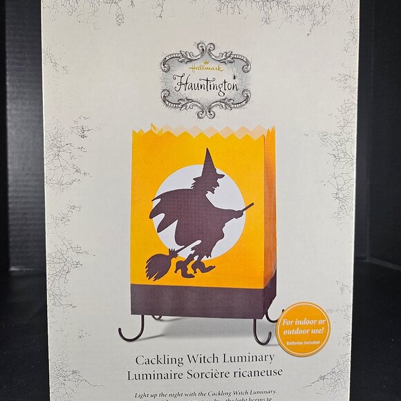 Hallmark Huntington Cackling Witch Luminary Motion Activated Indoor/Outdoor Use - Picture 1 of 9